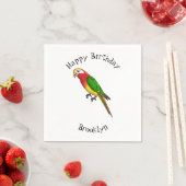 Serviette En Papier Cute happy parrot (En situation)