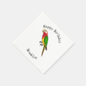 Serviette En Papier Cute happy parrot (Coin)