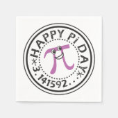 Serviette En Papier Cute Happy Pi Day Papier Napkins (Devant)
