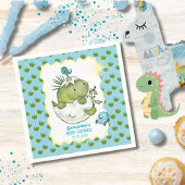 Serviette En Papier Cute Hatching Dino Baby Shower
