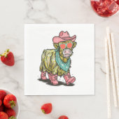 Serviette En Papier Cute Highland Cow, Ouest (En situation)