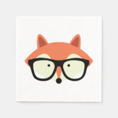 Serviette En Papier Cute Hipster Red Fox (Devant)