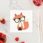 Serviette En Papier Cute Hipster Red Fox (En situation)