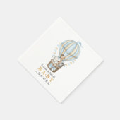 Serviette En Papier Cute Hot Air Balloon Safari Animaux Baby shower N (Coin)