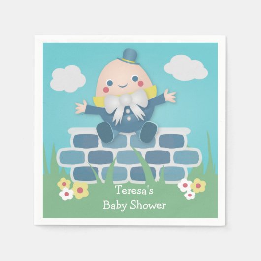 Serviette En Papier Cute Humpty Baby shower en papier (Devant)