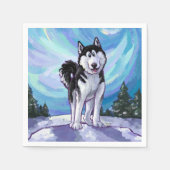 Serviette En Papier Cute Husky (Devant)