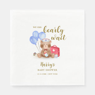 Serviette En Papier Cute infirmière docteur Teddy Bear Baby shower de
