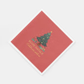 Serviette En Papier Cute Italien Buon Natale Arbre Personnalisé (Coin)