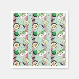 Serviette En Papier Cute Japonais Sushi Lover Motif de golf