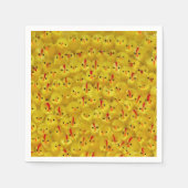 Serviette En Papier Cute Jaune Poussins de Pâques Papier Motif Napkin (Devant)