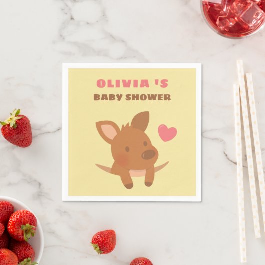 Serviette En Papier Cute Joey Kangaroo Baby shower papier serviettes (En situation)