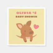 Serviette En Papier Cute Joey Kangaroo Baby shower papier serviettes (Devant)