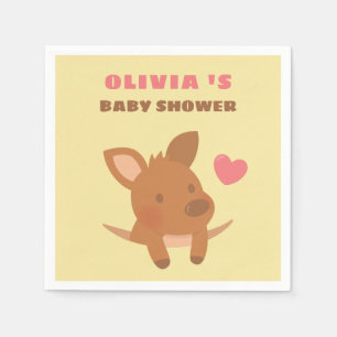 Serviette En Papier Cute Joey Kangaroo Baby shower papier serviettes