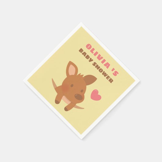 Serviette En Papier Cute Joey Kangaroo Baby shower papier serviettes (Coin)