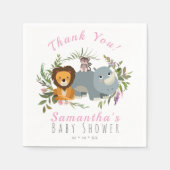 Serviette En Papier Cute Jungle Safari Baby shower Merci (Devant)