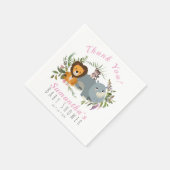 Serviette En Papier Cute Jungle Safari Baby shower Merci (Coin)