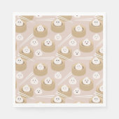 Serviette En Papier Cute Kawaii Dumplings Baguettes en vapeur (Devant)