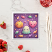 Serviette En Papier Cute Kawaii Halloween Napkins (En situation)