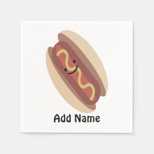Serviette En Papier Cute Kawaii Hot Dog