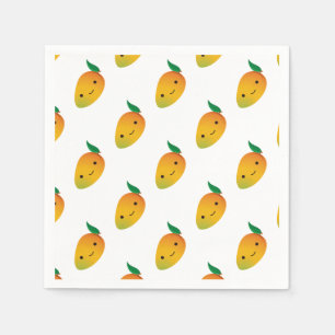 Serviette En Papier Cute Kawaii Mango souriant