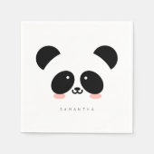 Serviette En Papier Cute Kawaii Panda | Add Your Name (Devant)