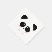 Serviette En Papier Cute Kawaii Panda | Add Your Name (Coin)