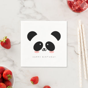 Serviette En Papier Cute Kawaii Panda Ajouter Vos Voeux