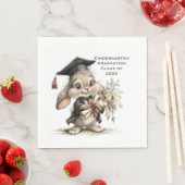 Serviette En Papier  Cute Kindergarten Graduation Bunny Design (En situation)