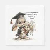 Serviette En Papier  Cute Kindergarten Graduation Bunny Design (Devant)