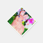 Serviette En Papier Cute Kitschy Bunny Rabbit (Coin)