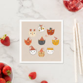 Serviette En Papier Cute Kitty Chat (En situation)