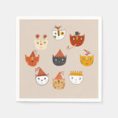 Serviette En Papier Cute Kitty Chat (Devant)