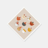 Serviette En Papier Cute Kitty Chat (Coin)