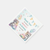 Serviette En Papier Cute Kitty Chat 1er fête d'anniversaire (Coin)