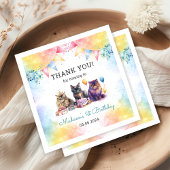 Serviette En Papier Cute Kitty Chat 1er fête d'anniversaire