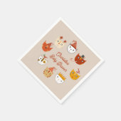 Serviette En Papier Cute Kitty Chat Baby shower personnalisé (Coin)