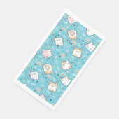 Serviette En Papier Cute Kitty Chats Motif Whimsical (Coin)