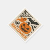 Serviette En Papier Cute Knitted Pumpkin Bat Halloween (Coin)