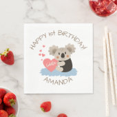 Serviette En Papier Cute Koala Cuddles ID386 (En situation)