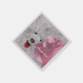 Serviette En Papier Cute Labradoodle & Amusant Rose (Coin)