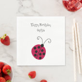 Serviette En Papier Cute Ladybug (En situation)
