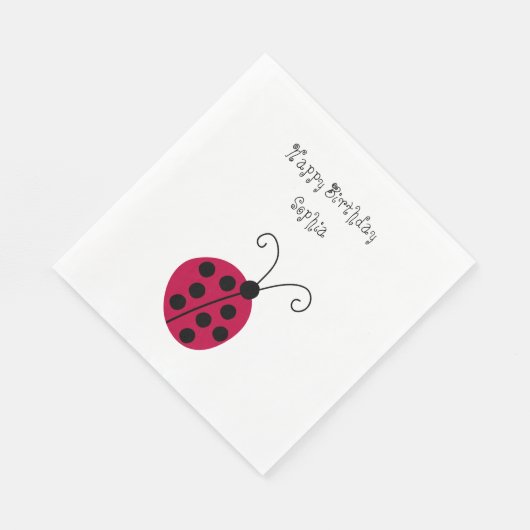 Serviette En Papier Cute Ladybug (Coin)