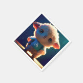 Serviette En Papier Cute lamb with a t-shirt (Coin)
