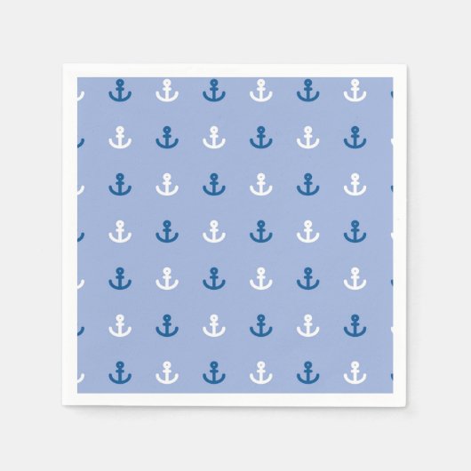 Serviette En Papier Cute Little Anchor Pattern (Devant)
