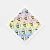 Serviette En Papier Cute Little Bee Motif Baby shower aquarelle (Coin)