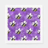 Serviette En Papier Cute Little Bee Motif Baby shower aquarelle (Devant)