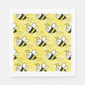 Serviette En Papier Cute Little Bee Motif Baby shower aquarelle (Devant)