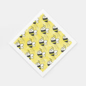 Serviette En Papier Cute Little Bee Motif Baby shower aquarelle (Coin)