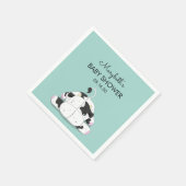 Serviette En Papier Cute Little Cow Baby shower Papier (Coin)