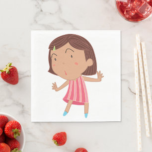 Serviette En Papier Cute Little Girl Papier serviettes